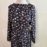 Rebecca Taylor  Holly Flower‎ 100% Silk Floral Print Long Sleeve Dress Size 6 Photo 2