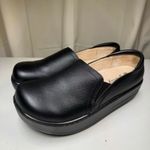 Glolily Jenny Black Leather Platform Slip Photo 0