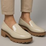 Vionic Kensley Patent Leather Loafers Beige Platform Comfort Shoes Women's 9 Photo 0