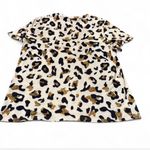 SheIn  Leopard Print Short Sleeve Tee - Black and Gold Photo 2