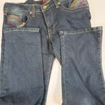 Baby Phat Y2K  Jeans Size 15‎ Rainbow Pocket Flap Embroidered Bootcut Denim Photo 13