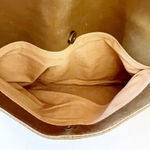 Lucky Brand  Foldover Crossbody Bag Whipstitch Leather Olive‎ Green Boho Festival Photo 5