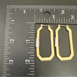 ALL SAINTS Hex Carabiner Gold & Silver-tone Hexagon Hoop Earrings 18.2g. Photo 7