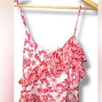 Love Shack Fancy Newport Floral Asymmetric Silk Ruffle Dress Size 2 EUC Photo 4