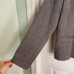 Apt. 9  Brown Wool Blend Blazer with Modern Mandarin Collar Size 14 tweed office Photo 4