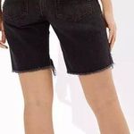 American Eagle AEO Boyfriend 90s Denim Bermuda Shorts Size 2 Distressed Black Photo 1
