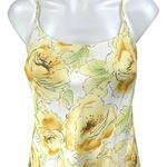 Ann Taylor LOFT Yellow 100% Silk Floral Sleeveless Cami Camisole Mini Dress 6 Photo 2