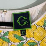 C Wonder Women's Lemon Print Textured Sleeveless Sheath Dress Size 12 Photo 5