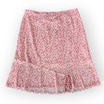 American Vintage Vintage Y2K No Boundaries Pink Floral Elastic Waist Fairy Ruffle Hem Skirt M Photo 7
