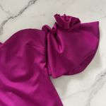 Jewel Badgley Mischka Rosette Mini Dress Pink Off The Shoulder Size 2 Cocktail Photo 7