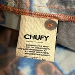 Chufy 100% Cotton Orange Blue Abstract Addi Button Up Shirt Blouse Size Medium Photo 3