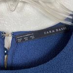 ZARA  Navy Blue Crepe Half Sleeve Peplum Blouse Photo 3