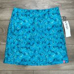 Lija 17” High Rise Turquoise Floral Print Golf Skirt Size 0 Blue Photo 0