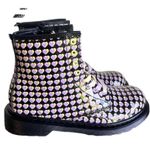 Dr. Martens Junior 1460 Patent Heart Printed Lace Up Boot Size 5 #1101 Photo 0