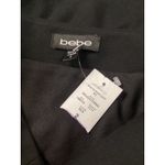 Bebe  Kirstie Wrap Skirt Black Knee Length Zipper Detail Women's Size 2 Photo 2