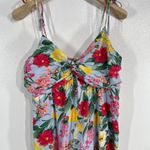 Old Navy  Floral Jumpsuit Tie Strap Smocked Back‎ Casual Summer Lightweight L Photo 8