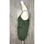 Mustard Seed ‎ Women's Green Linen Romper Size Small Summer Casual Sleeveless Photo 3
