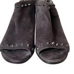 Stuart Weitzman Commodore Bootie 6 Brown Leather Suede Studded Shoes Chic Edgy Photo 5