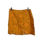 Abound ‎ Orange Asterisk Floral Linen Mini Skirt Size Small NEW Photo 1