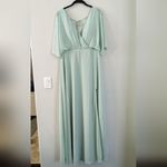 David's Bridal AW Vickie Bridesmaid Prom Formal Special Occasion Wedding Guest Dress, 12, Green Photo 2