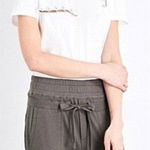 The Kooples White Cotton Jersey Crew Neck Short Sleeve Pin Tee Size S Photo 0