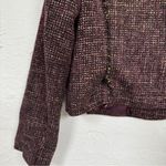 Ann Taylor Purple Tweed Fringe Fitted Blazer Jacket Womens 10 Preppy Career Photo 3