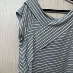 Suzanne Betro Weekend Women's Short Sleeve Cowl Neck Tunic Top Gray Stripe Sz 2X Photo 6