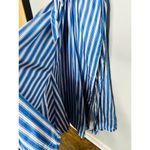 ROSIE ASSOULIN Blue White Striped Wrap Skort Side Slit V Photo 9