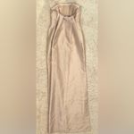 Alfred Sung NEW  Strapless Satin Twill Column Gown Removable Train Sz 4 Champagne Photo 4
