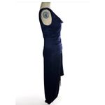 NICHOLAS Senda Asymmetric Gown in Midnight 0 New Womens Satin navy Long Dress Blue Photo 6