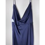 Fame and Partners New‎ Plus  Navy Blue Cowl Neck Gown Sz 20 Photo 2