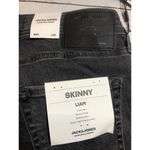 JACK  & Jones Gray Denim Jeans 31 inch waist Super Stretch Skinny Liam Photo 5