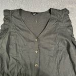 Madewell Women’s Linen Blend Ruffle Blouse Photo 4