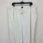 J.Crew Linen Blend Slim Wide Leg Drawstring Pant Pockets Relaxed White US 20 NWT Photo 5