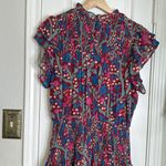 Entro floral smocked waist ruffle mini dress Red Size M Photo 7