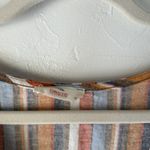 Hummingbird ‎ Dress Womens Medium Multi Stripe Short Sleeve V Neck Boho Summer Photo 4