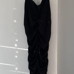 Papaya Black Ruched Bodycon Dress Photo 0