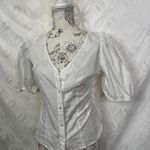 French Connection  Armina‎ Poplin Short Puff Sleeve Top Size XS NWT Photo 9