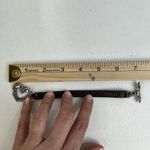 Brighton Vintage  Bracelet Silver Tone Brown Leather Heart Arrow Scroll Ornate Photo 13