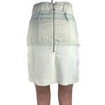 Women's White Denim Layered Fabric High Waisted Pencil Mini Jean Skirt Size S Photo 4
