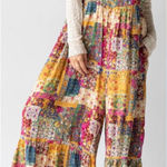 Natural Life  Zoe Patchwork Wide Leg Floral Jumpsuit in Medium Photo 0