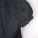 BCX  M Black Denim Jeans Waist Jacket Photo 5