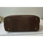Guess Satchel Purse Brown Lizard Embossed Faux Leather Top Handle Bag Photo 4