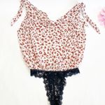 Free People Intimately Bare It All Animal Leopard Print Draped Front Bodysuit Photo 1