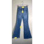Free People  Women's Blue Highrise Medium Wash Flared‎ Bell Bottom Jeans 26 Photo 6