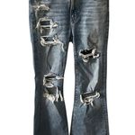 American Eagle AE Next Level Ripped Super High Waisted Flare Jean 2 Regular Blue Photo 1