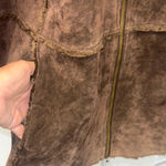 Westbound Women's Brown Faux Suede Patchwork Jacket 2X Photo 3