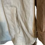 Stoosh  Neutral Colorblock Corduroy Shacket Jacket Shirt Women’s Size Medium Photo 3
