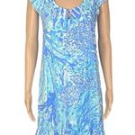 Lilly Pulitzer Rejina Shift Dress in Blue Haven Hey Hey Soliel print Small EUC Photo 0
