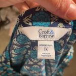 Croft & Barrow  3/4 Sleeve‎ Geometric V Neck Blouse Size 1X Photo 4